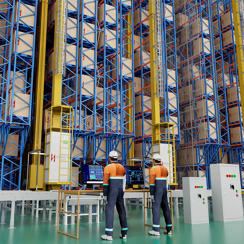 Stacker Crane integrated with WMS and WCS for intelligent warehouse management