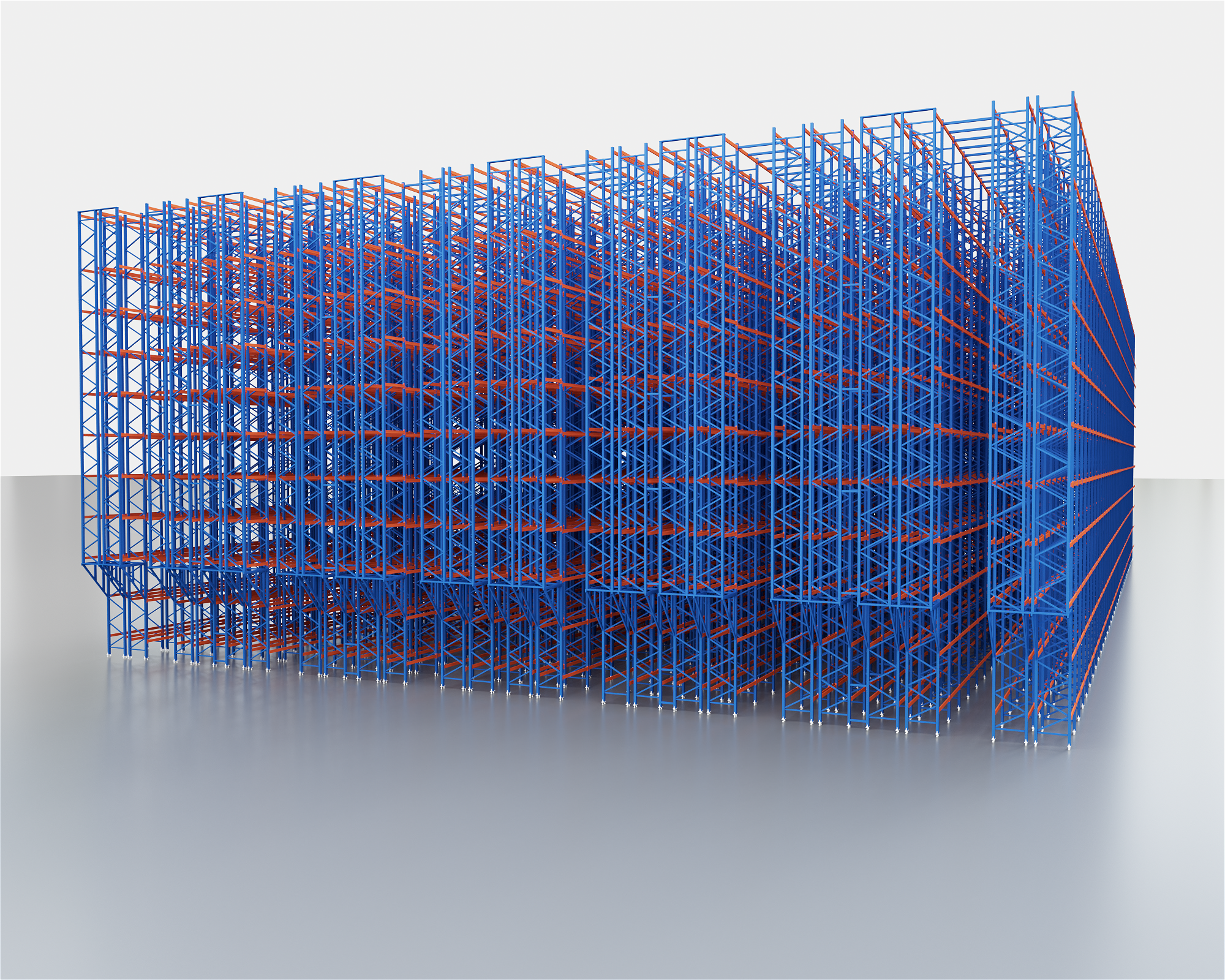 Rack-supported warehouse structure steel racks