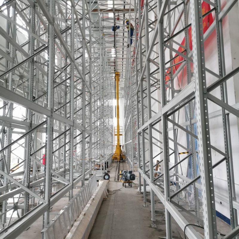 High-Bay ASRS Racking System integrated with automated stacker crane for pallet storage