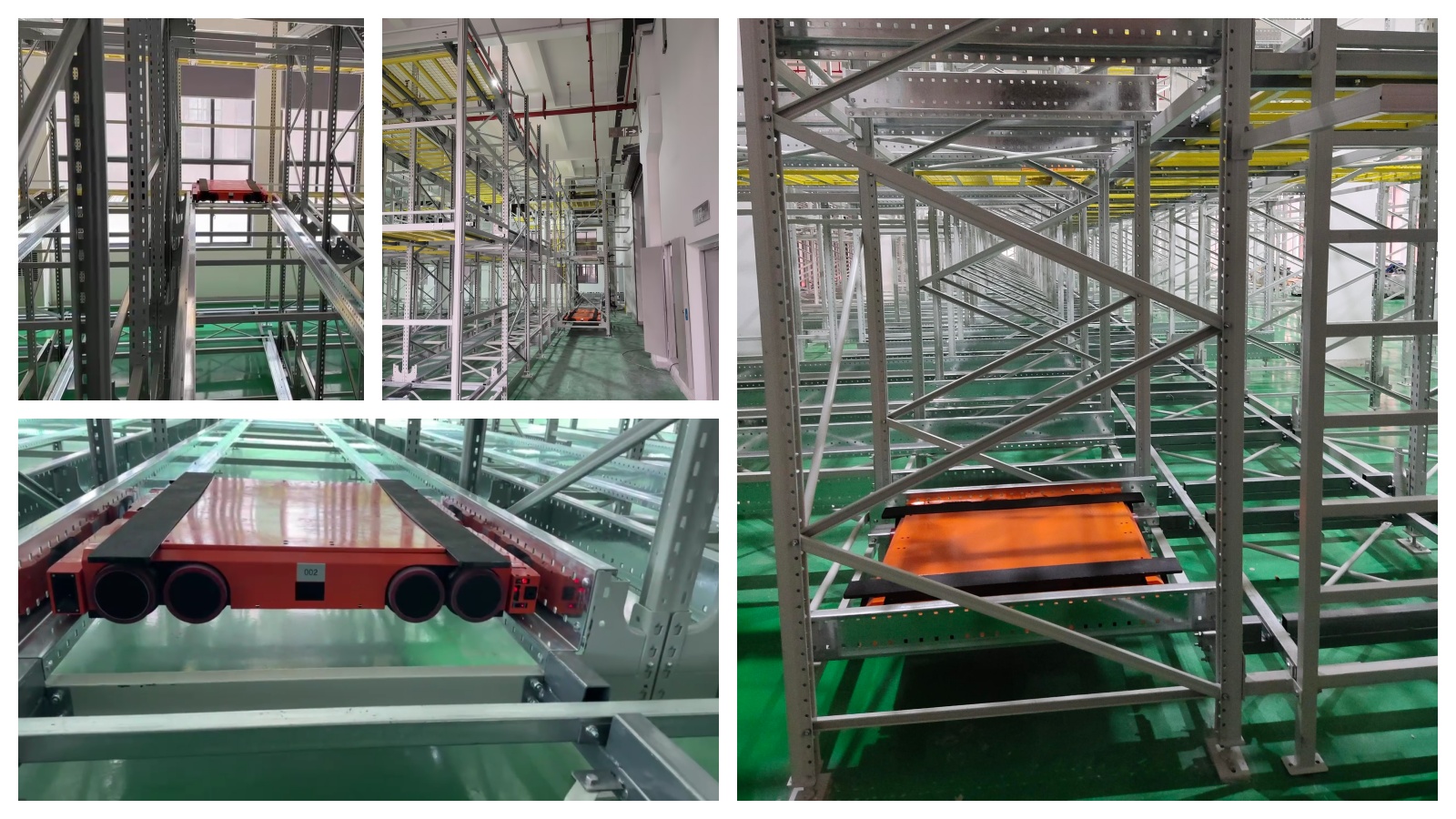 Zhuku Four-Way Shuttle Vehicle operating in Fuding white tea automated storage warehouse