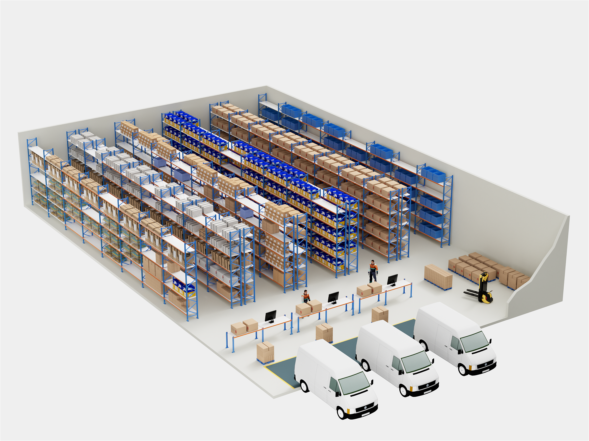 Long Span Racking System for warehouse storage