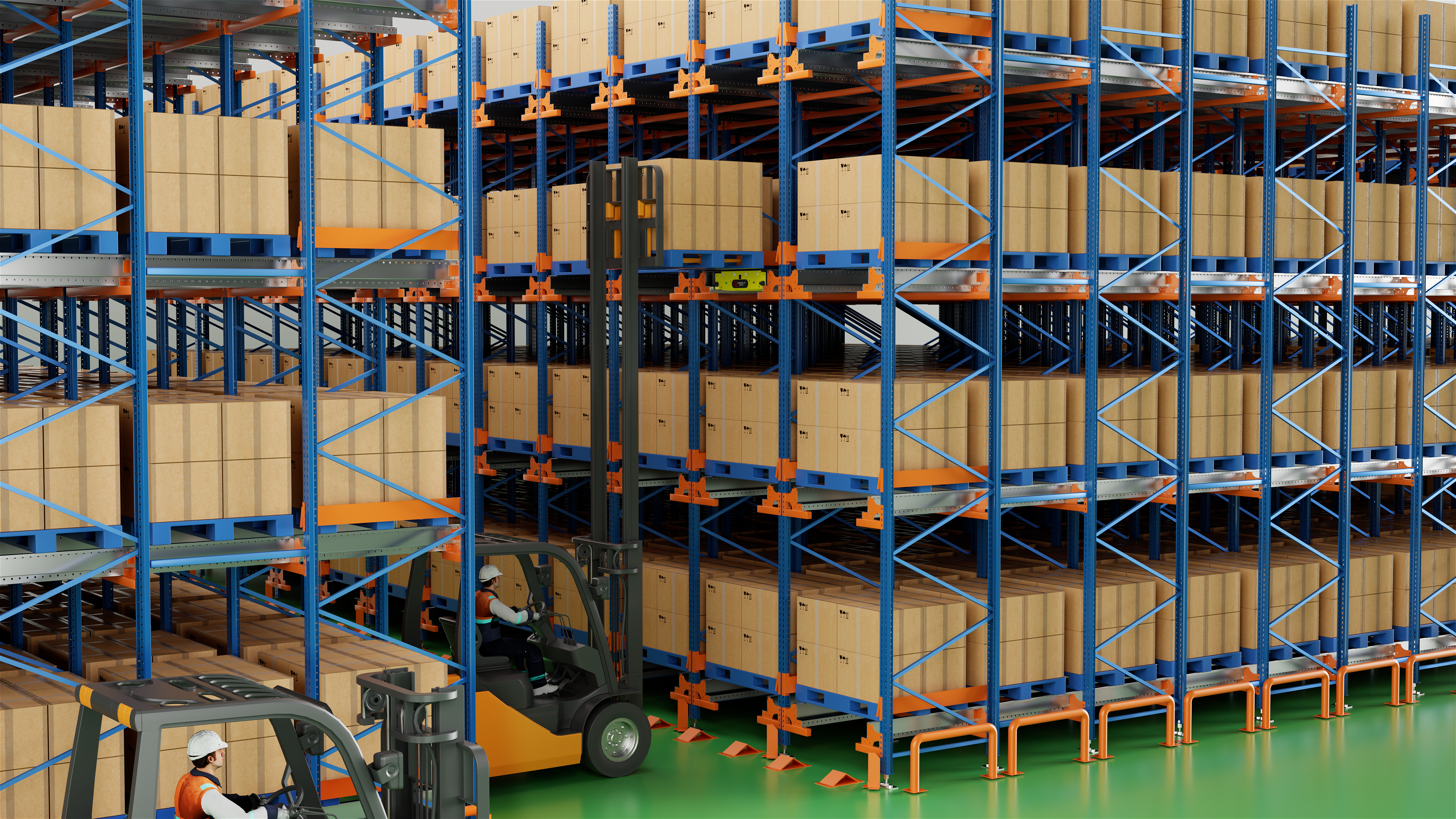 high density food and beverage pallet storage