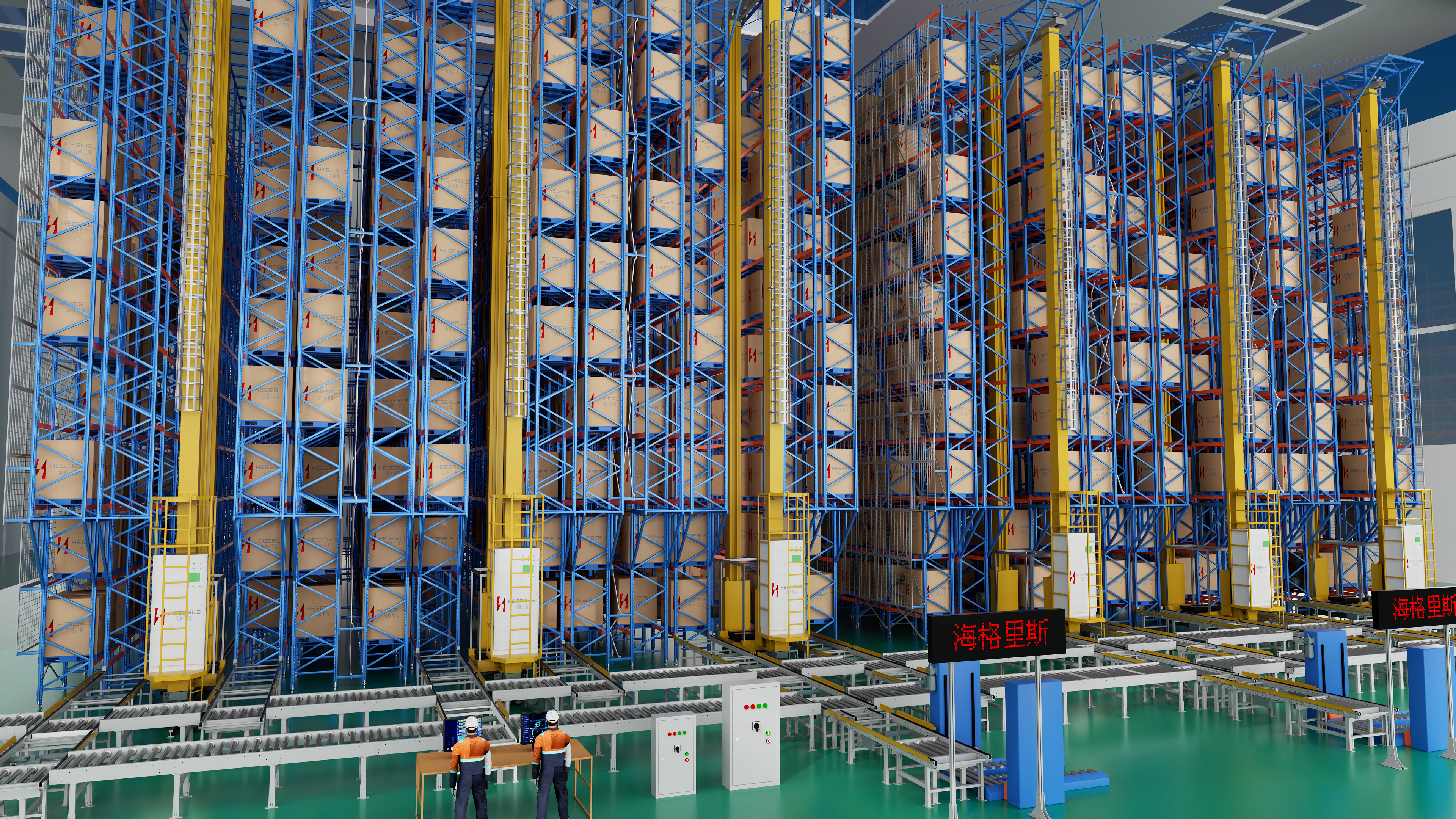 Stacker crane ASRS for high-bay warehouse automation