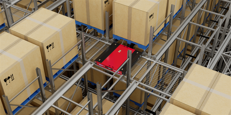 high-density pallet shuttle racking storage solution