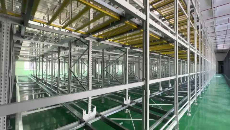 High-density pallet storage solution for white tea products using automated shuttle technology.png