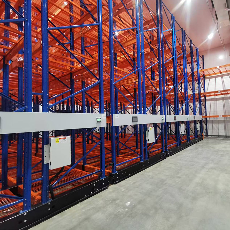 Motorized Mobile Racking System with electric drive units for flexible warehouse storage