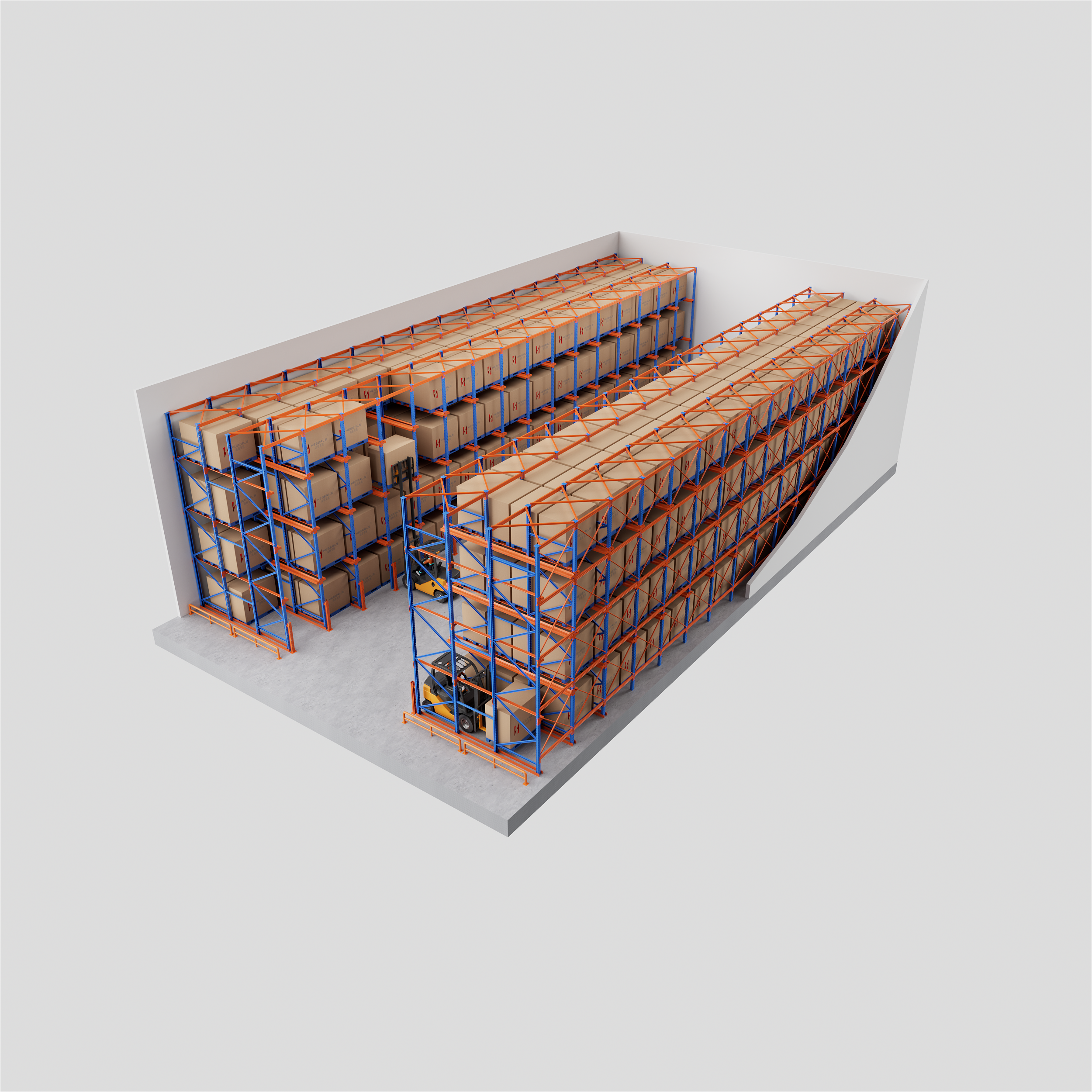 Deep Lane Drive-In Racking System maximizing warehouse pallet storage capacity