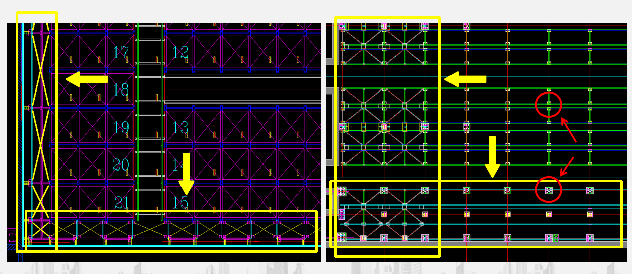 Rack-supported building with integrated storage racks and structure and Double-upright rack-supported warehouse structural system