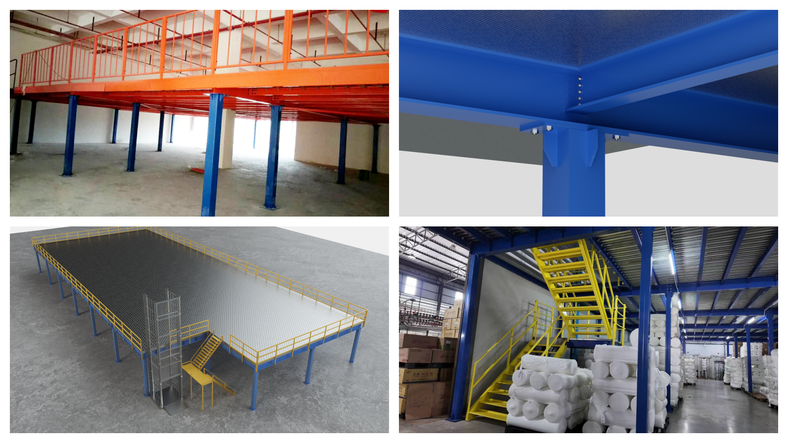 Zhuku steel platforms use high-strength structural steel components to provide reliable load-bearing performance.