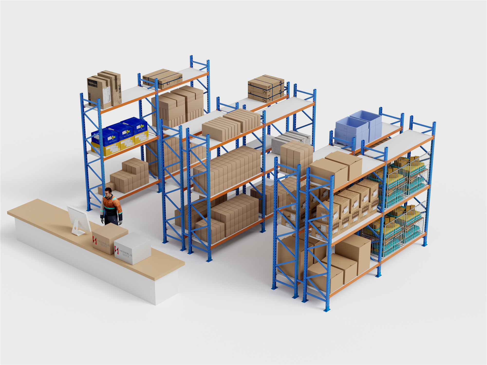 Industrial long span racking solution by Zhuku