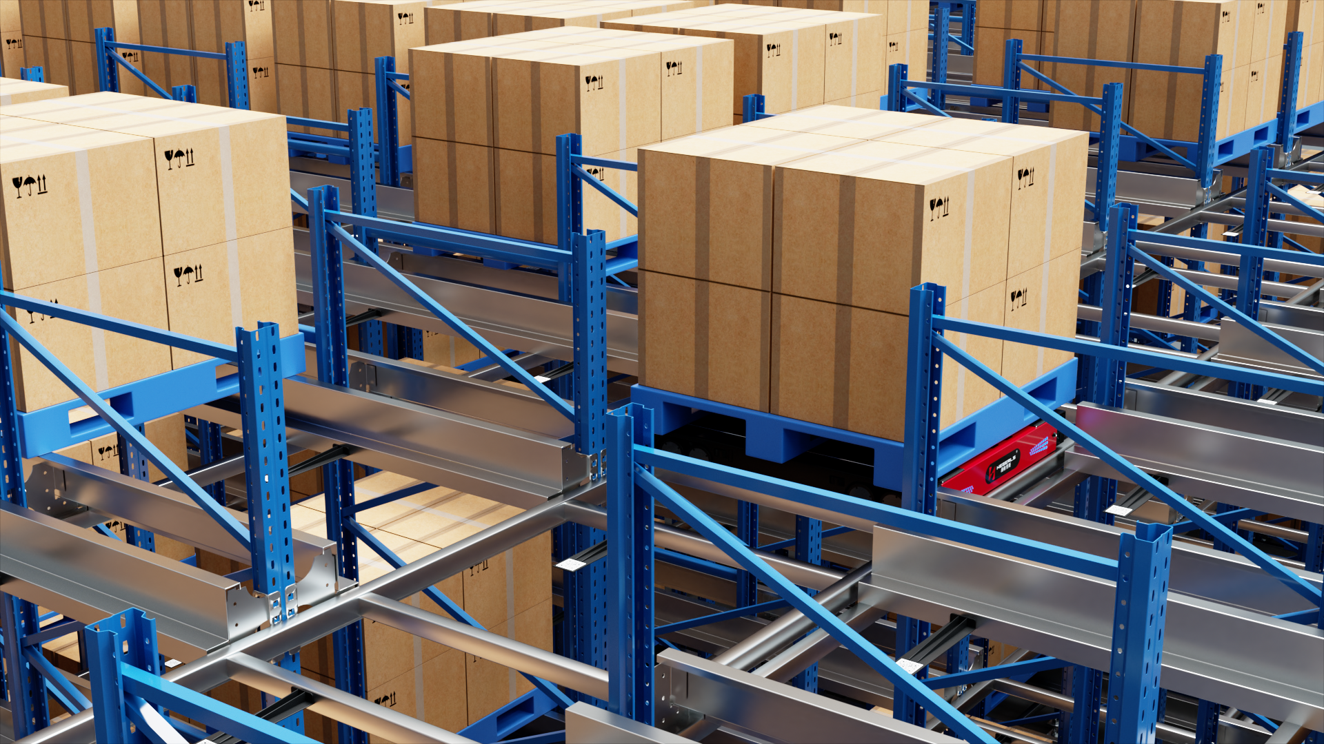 four-way shuttle automated high bay storage system
